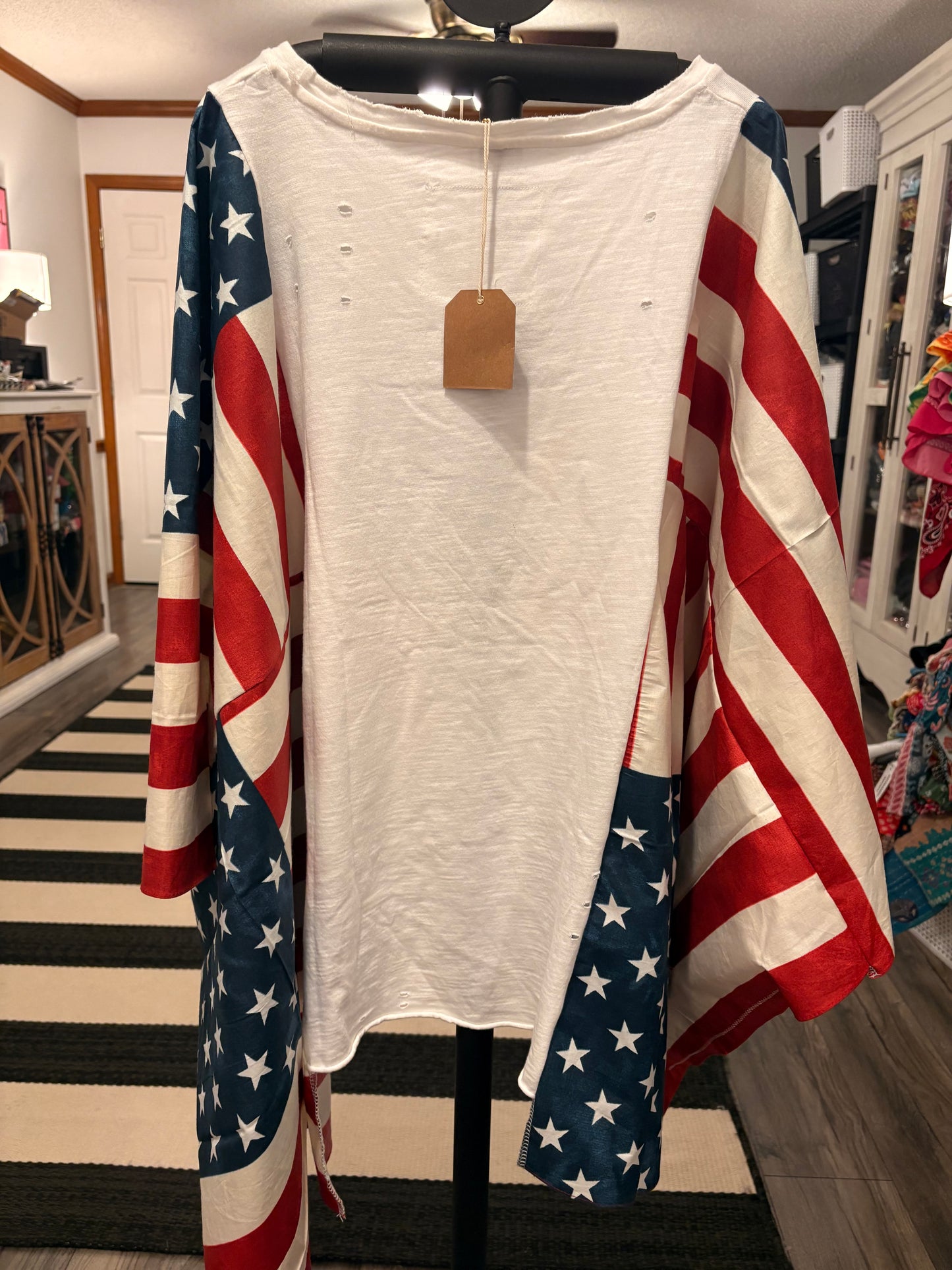 Grace On Thee Bandana Poncho Tee Fits a Small to 2X