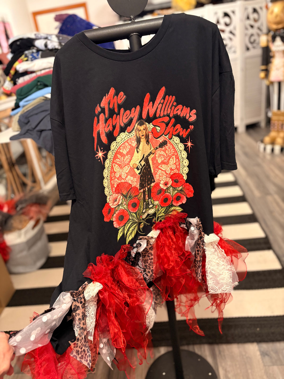 Ms. Williams Fringe Hi/Lo Tee One Size Fits Small to 2X