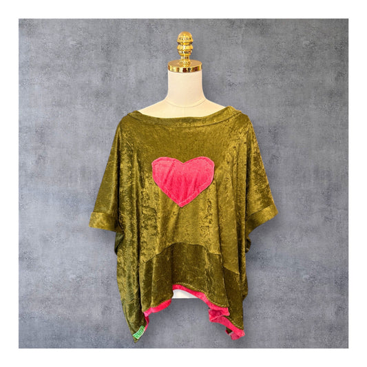 Crush on You Crushed Velvet Tabi Top One Size Fits a Large to 3X