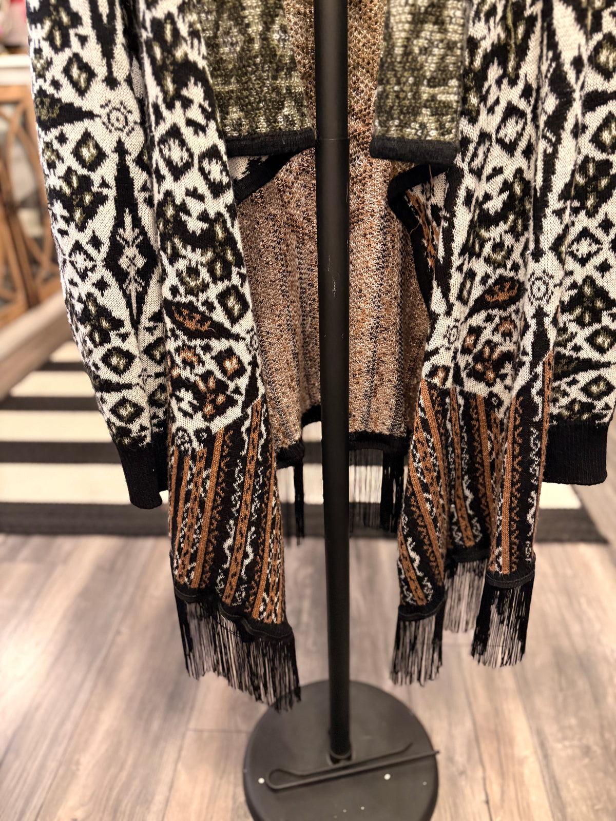 Cheetah Glam Open Sweater One Size Fits a Small to XXL