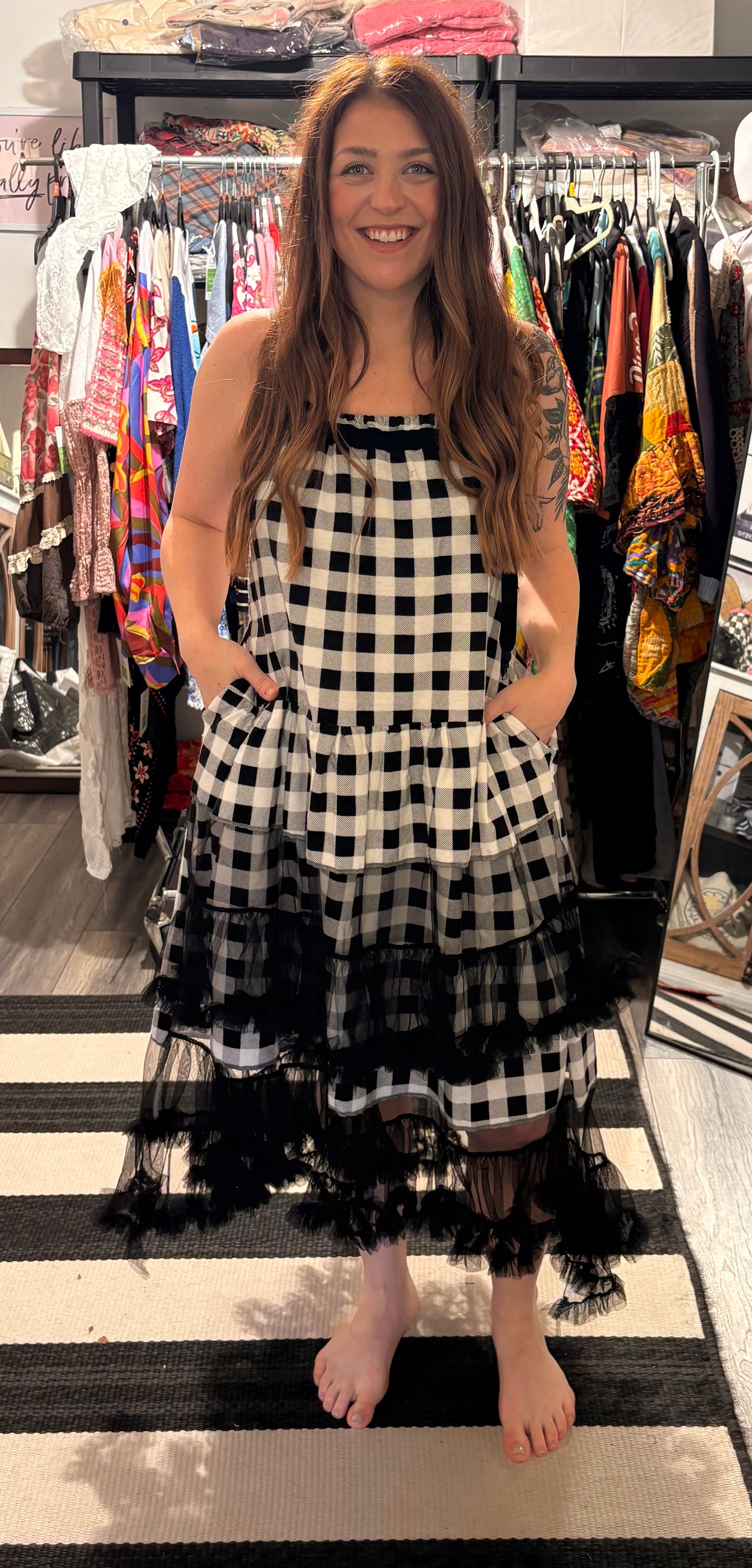 Sophia’s Ruffled Slip Dress One Size Fits a Small to XL