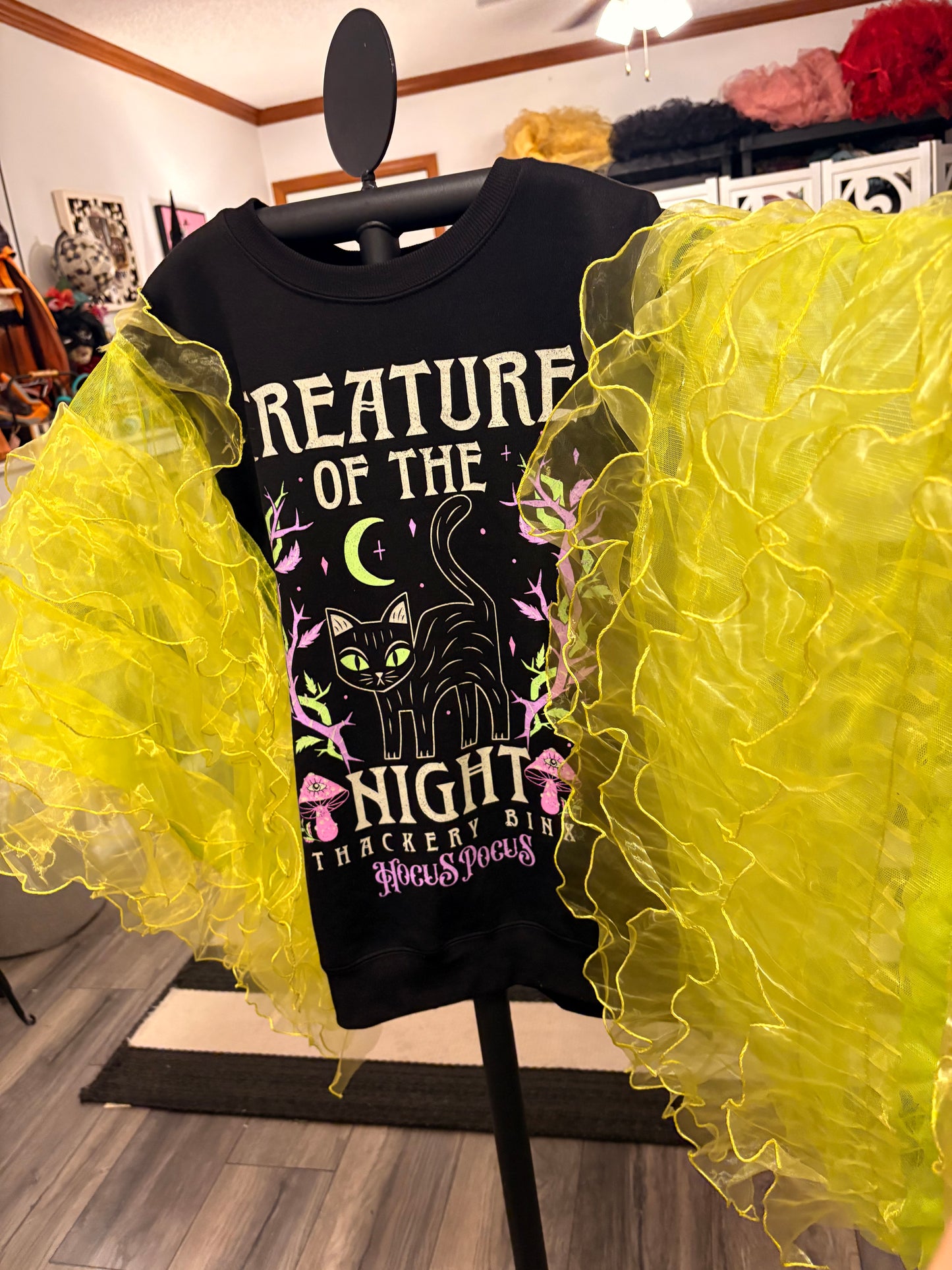 I Put A Spell On You Rockstar Ruffle Top One Size Fits a Small to 3X