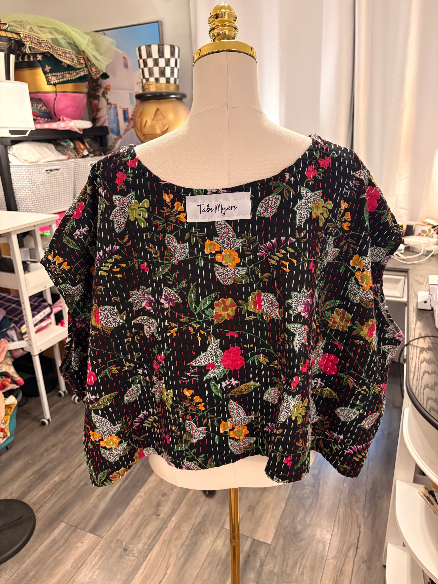 Simone Kantha Top One Size Fits a Small to Large
