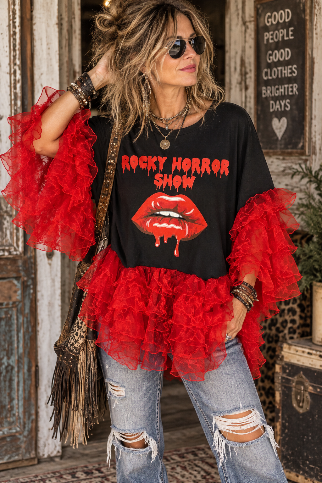 Time Warp Rockstar Tee One Size Fits Small to 3X
