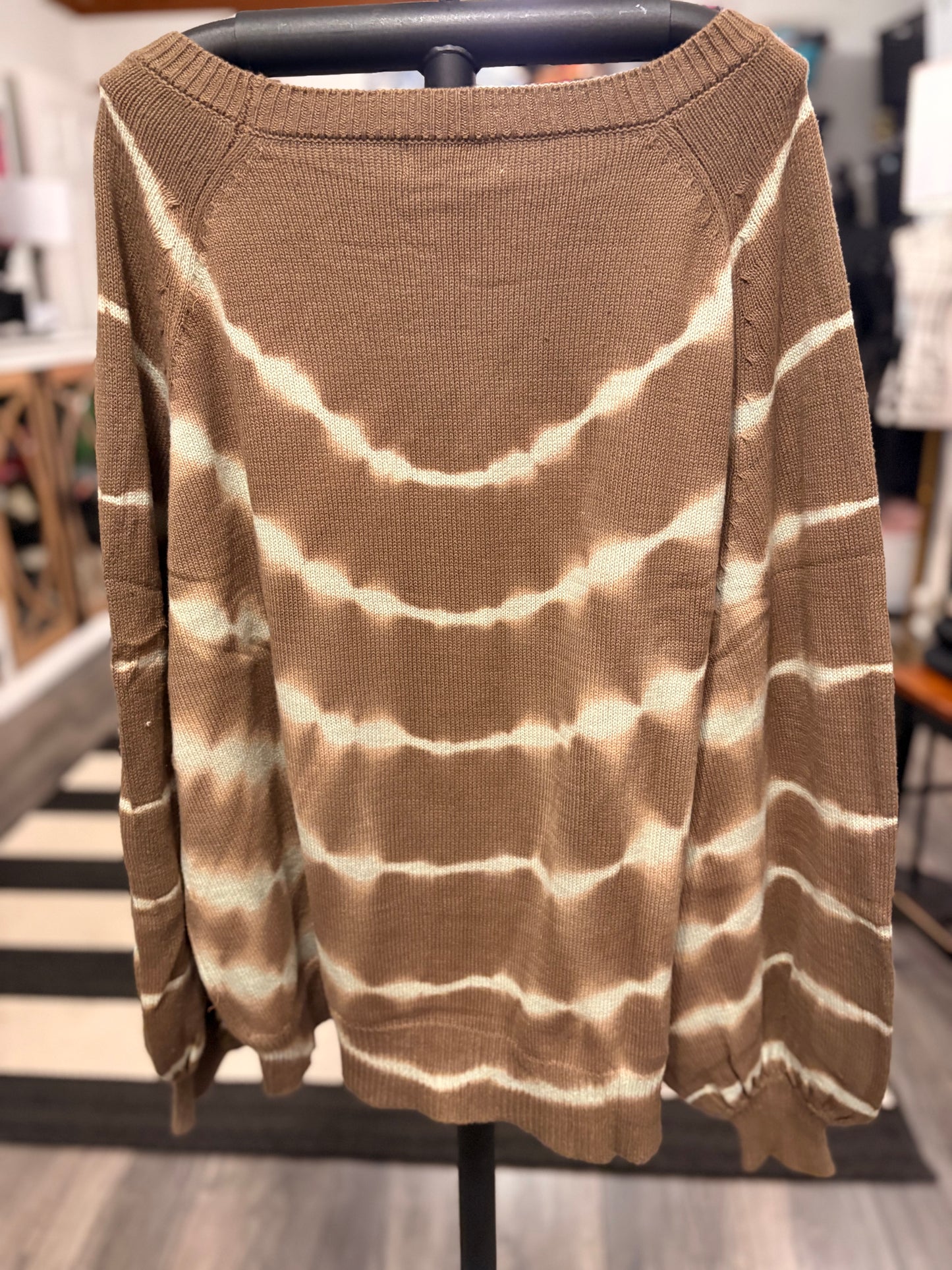 Coffee First Upcycled Oversized Sweater Fits Large/XL