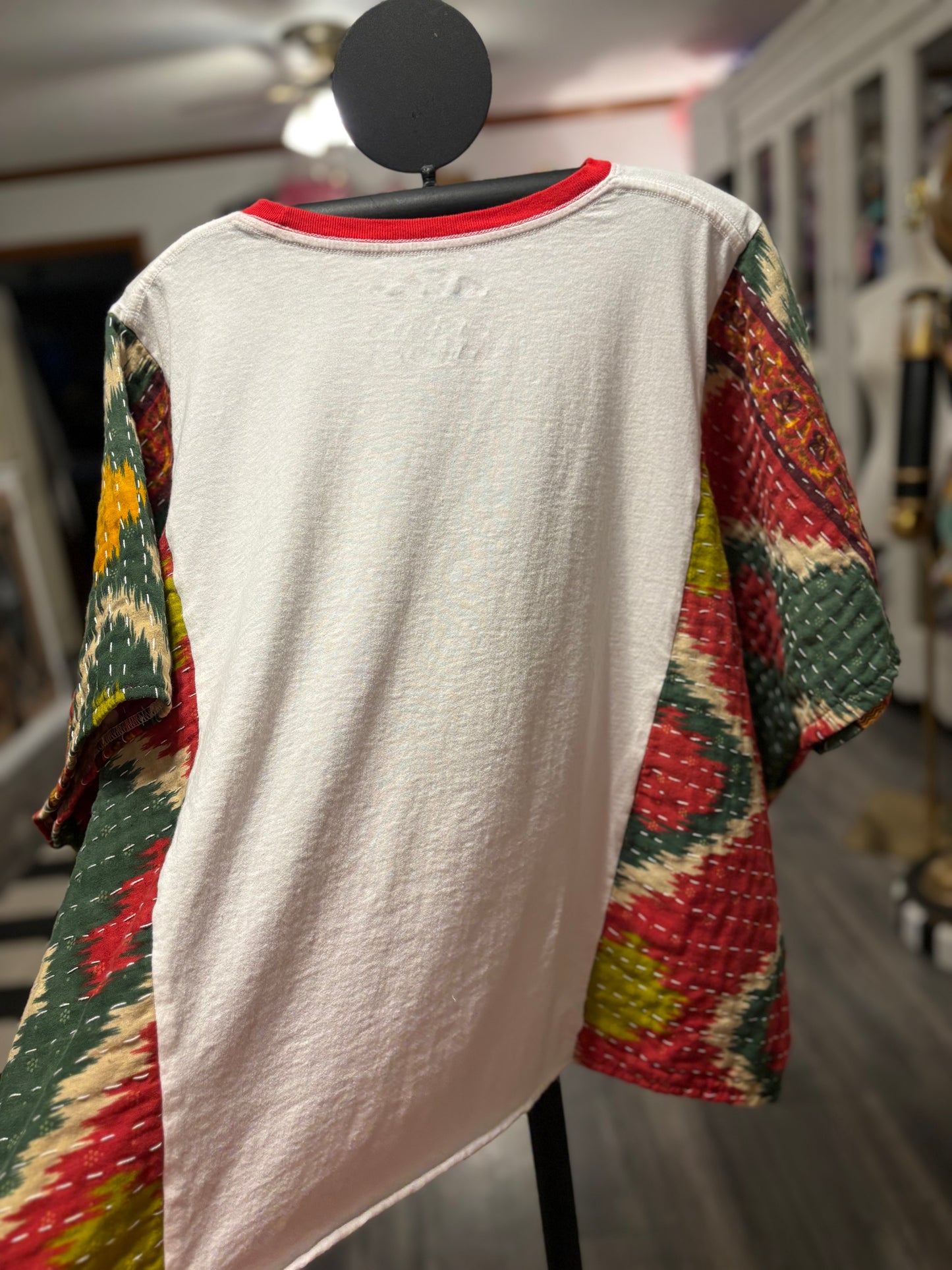 1972 Stones NYC Vintage Kantha Poncho Tee Fits A Size Small to XXL