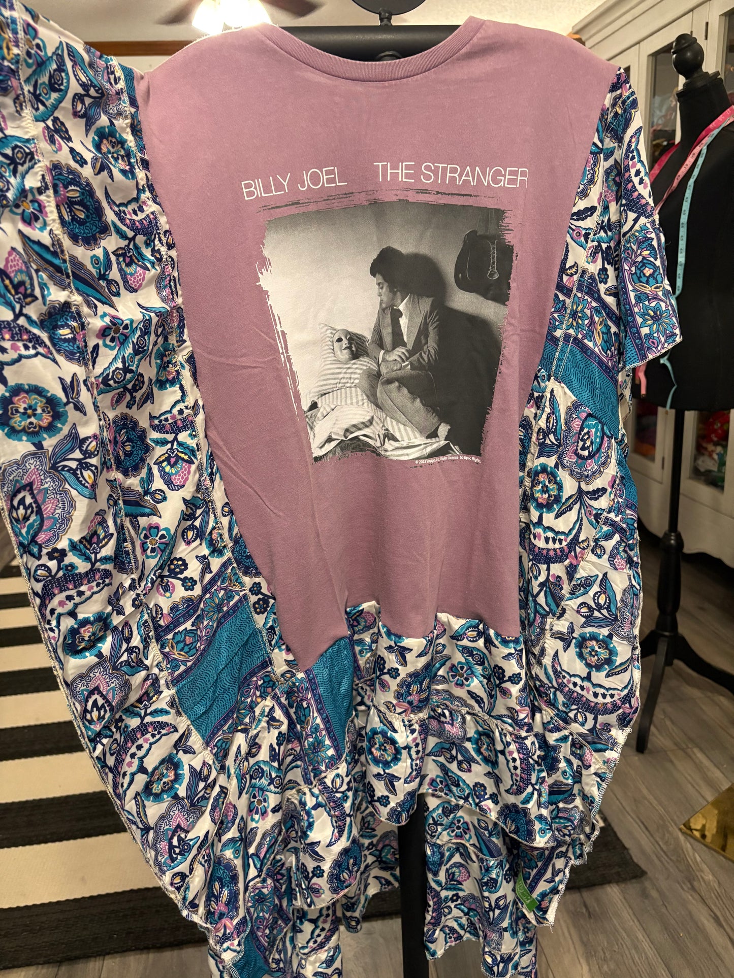 Billy Joel Upcycled Silk Butterfly Cocoon Top One Size fits a Small to XXL Hi/Lo