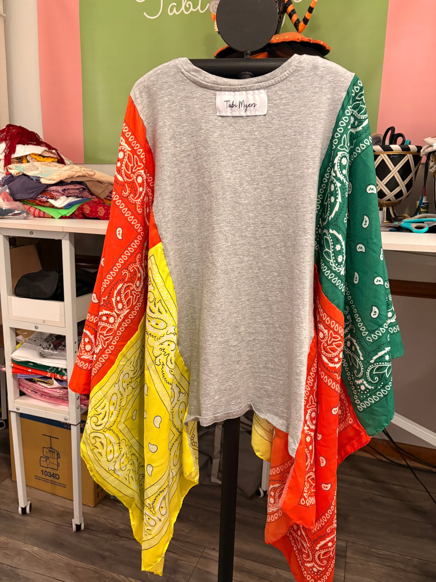 The Beary Dead Bandana Poncho Tee Fits a Small to Large