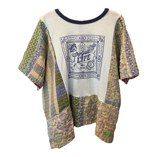 Pogue Life Upcycled Vintage Kantha Top Fits a Small to XXL