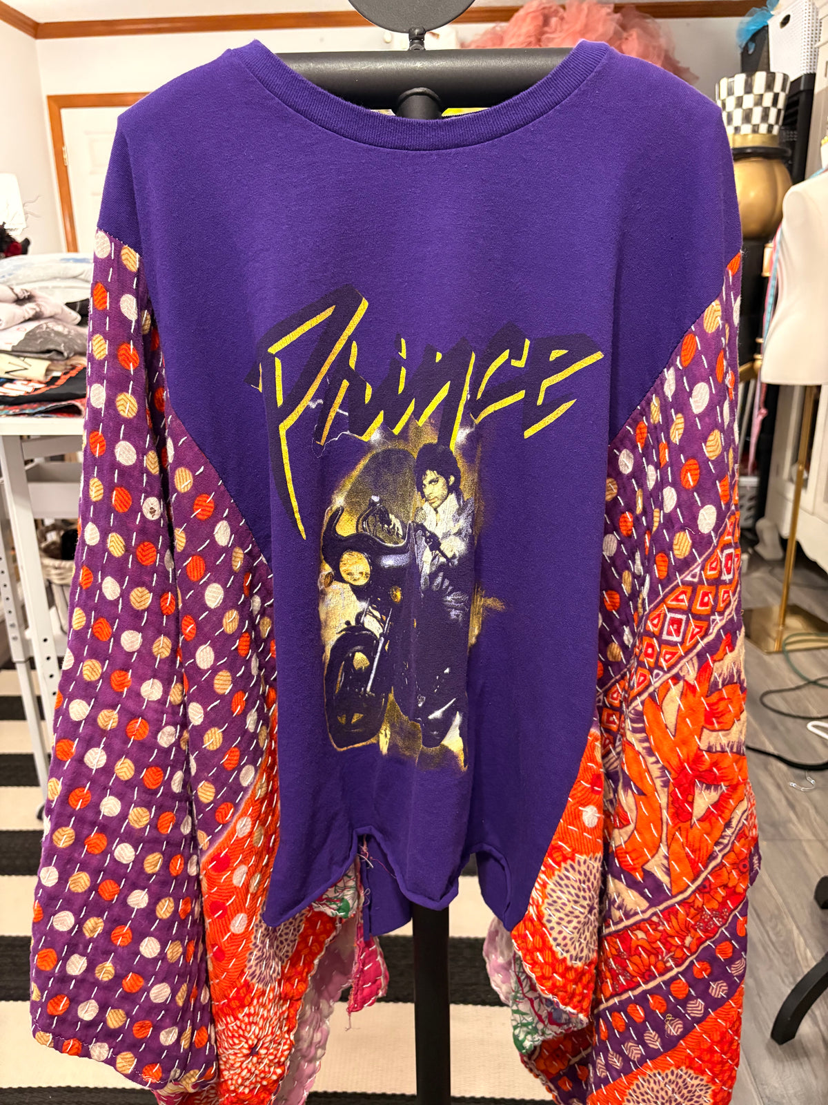 Purple Rain Vintage Kantha Poncho One Size Fits a Small to XXL