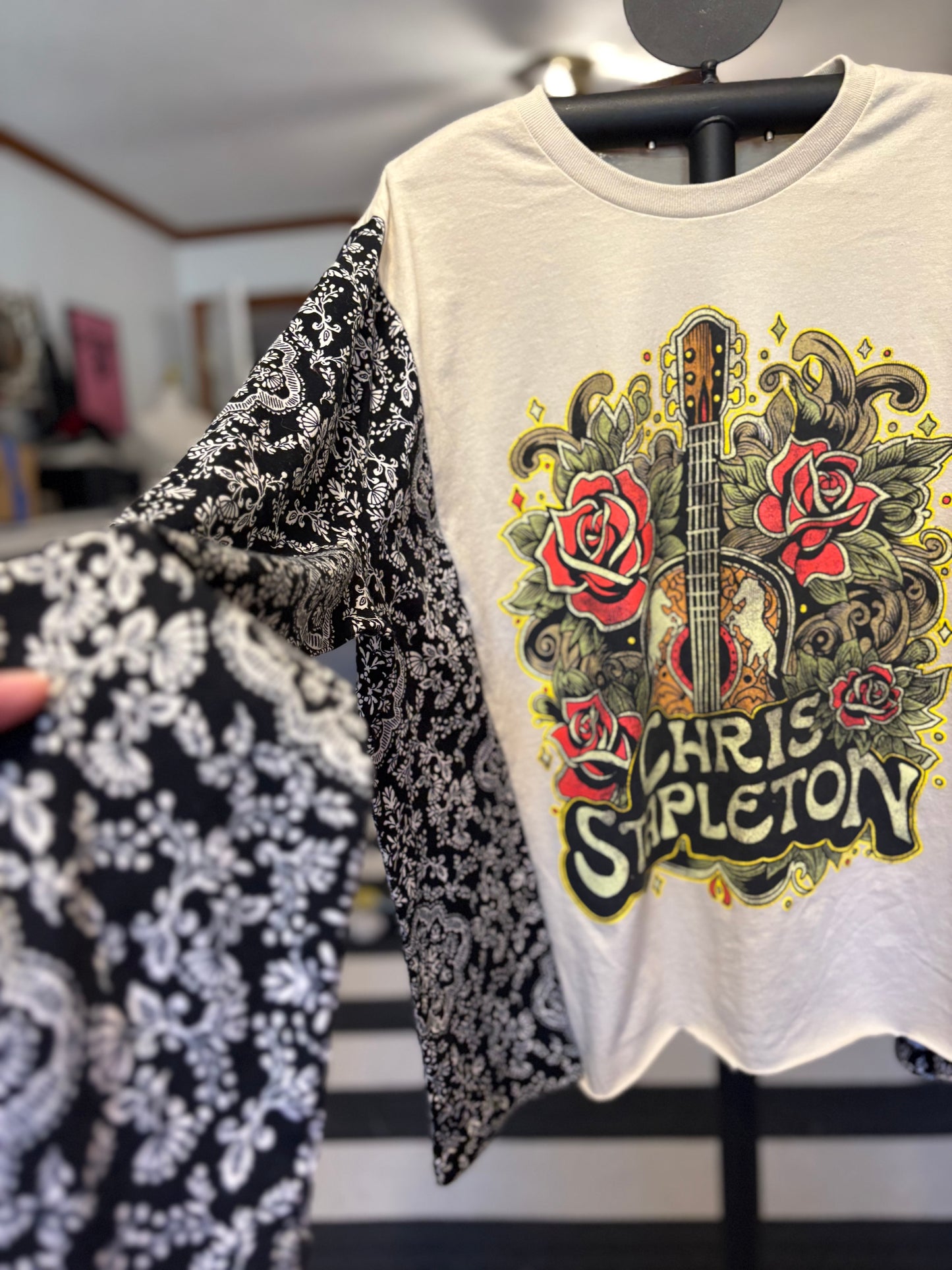 Tennessee Whiskey Upcycled Long Sleeve Knit Tee One Size Fits a Small to XXL