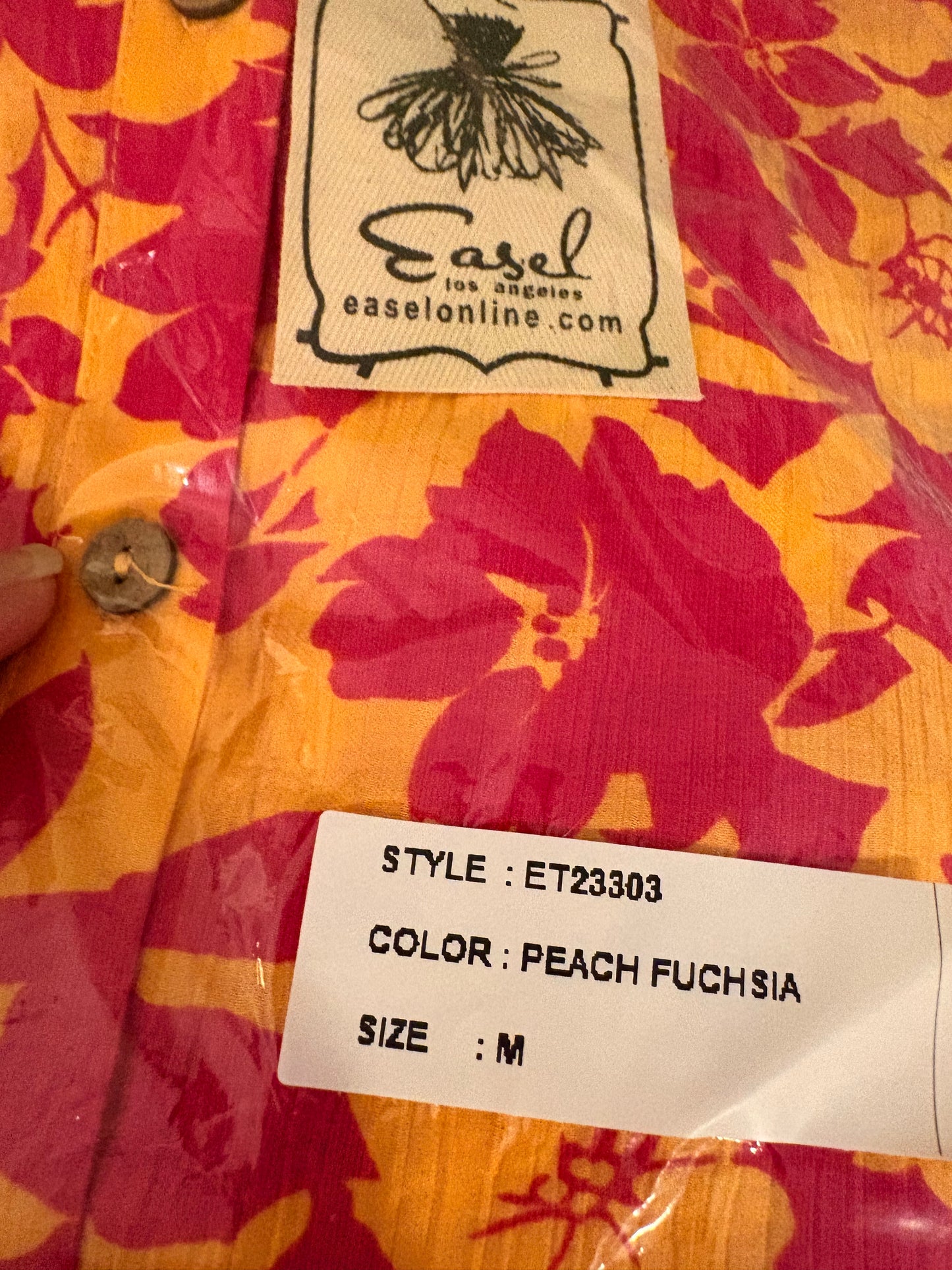 Yellow and Fuchsia Blouse