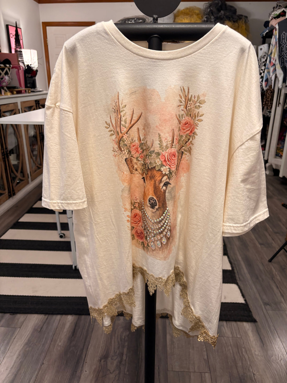 Hello Dear Hi/Lo Glam Tee One Size Fits a Small to XXL