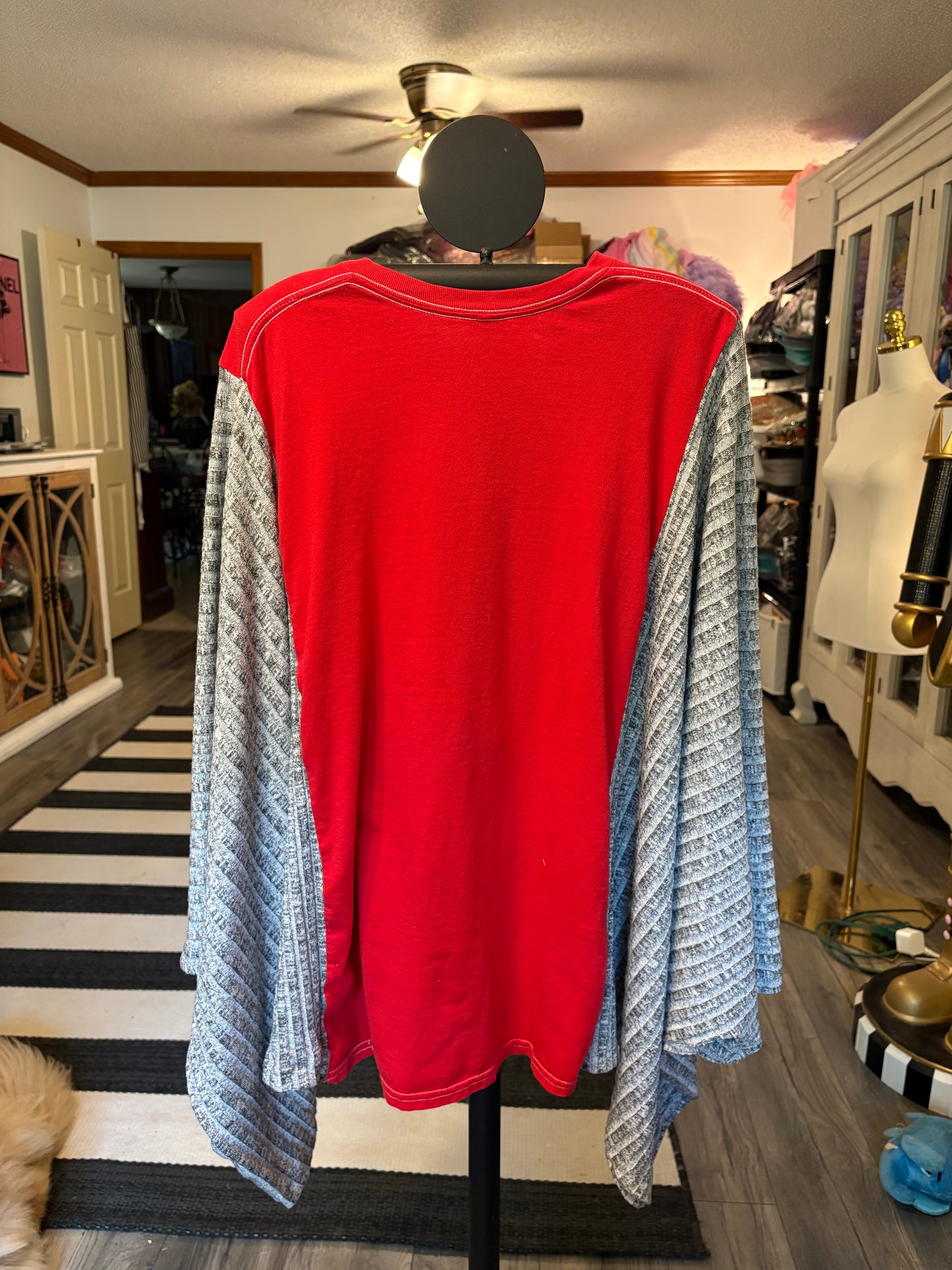 Aerosmith Upcycled Drop-Sleeve PONCHO Tee One Size Fits a Large to 4X