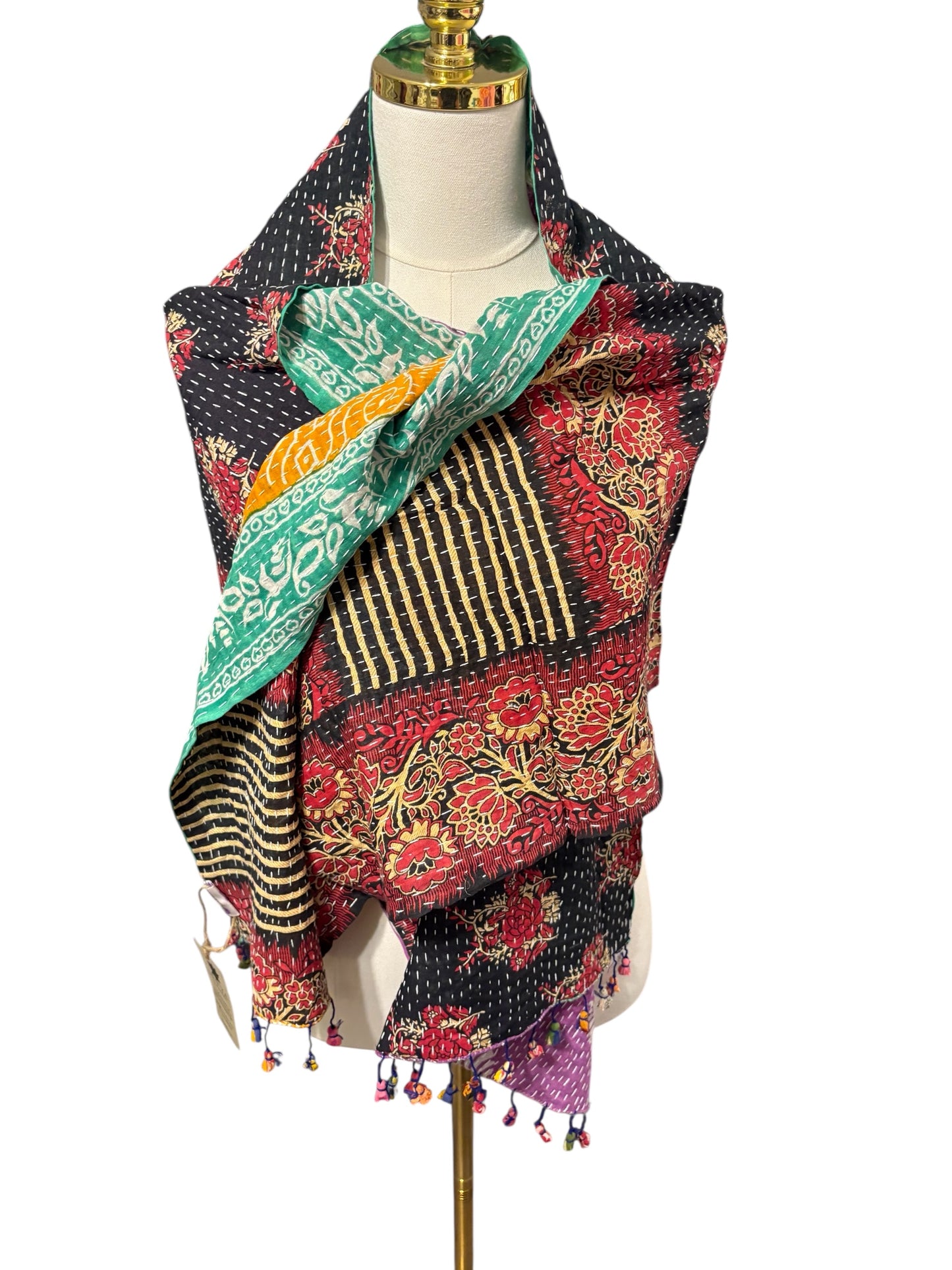 Marian Cotton Kantha Scarves