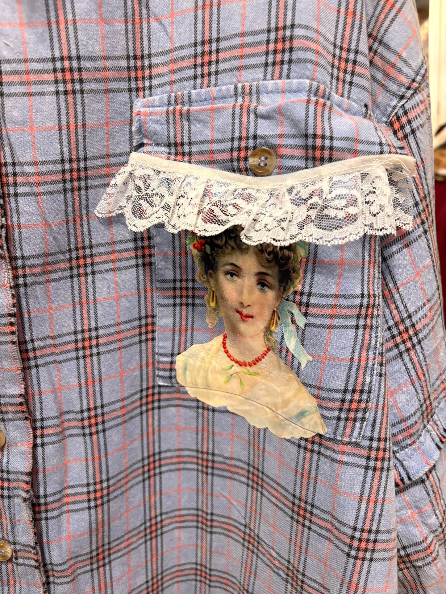 New Parisian  “Junk” Flannel Very Long Length One Size Fits an XXL-3X 16-20