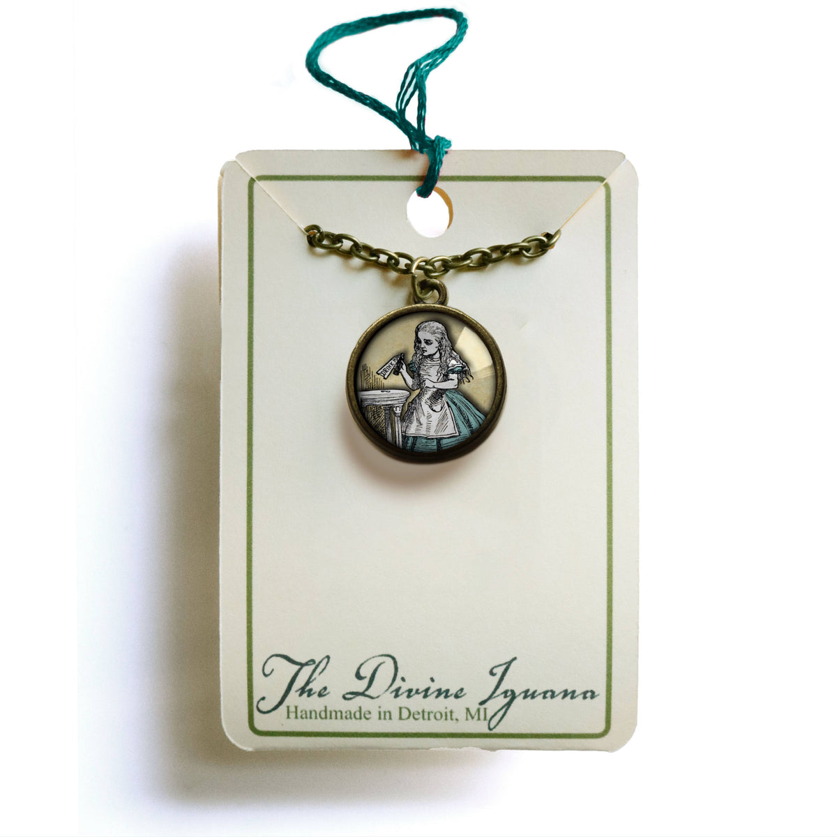 Alice in Wonderland "Drink Me" Simple Reversible Necklace