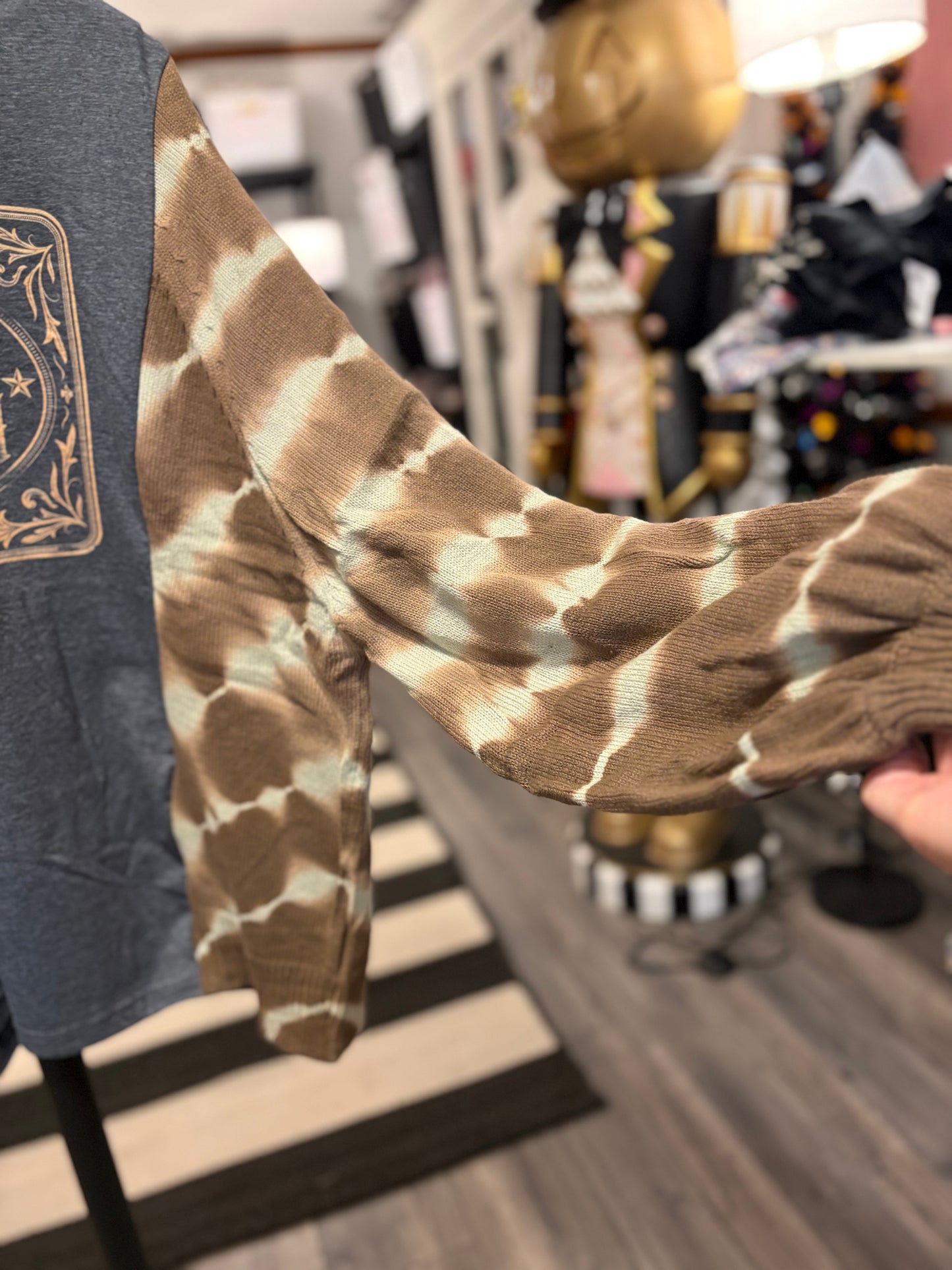 Always On My Mind Upcycled Tie Dye Sweatshirt Tee One Size Fits A Small to XXL Oversized