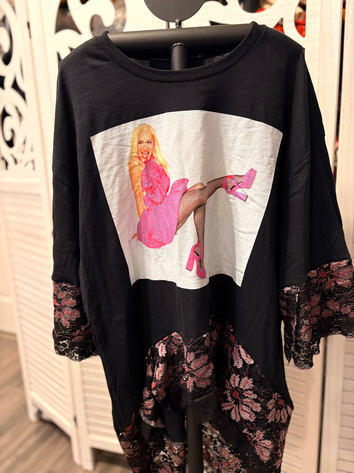 Just A Girl Glam Hi/Lo Tee One Size Fits Small to XXL