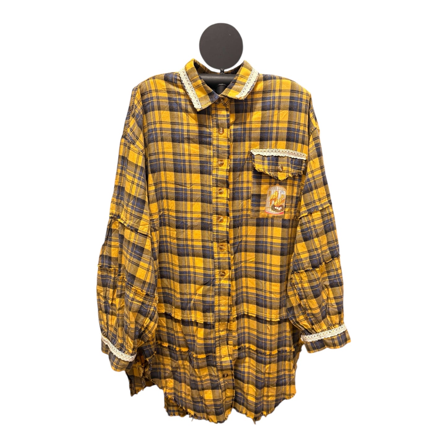 Ruffle Feathers “Junk” Flannel Very Long Length One Size Fits an XXL-3X 16-20