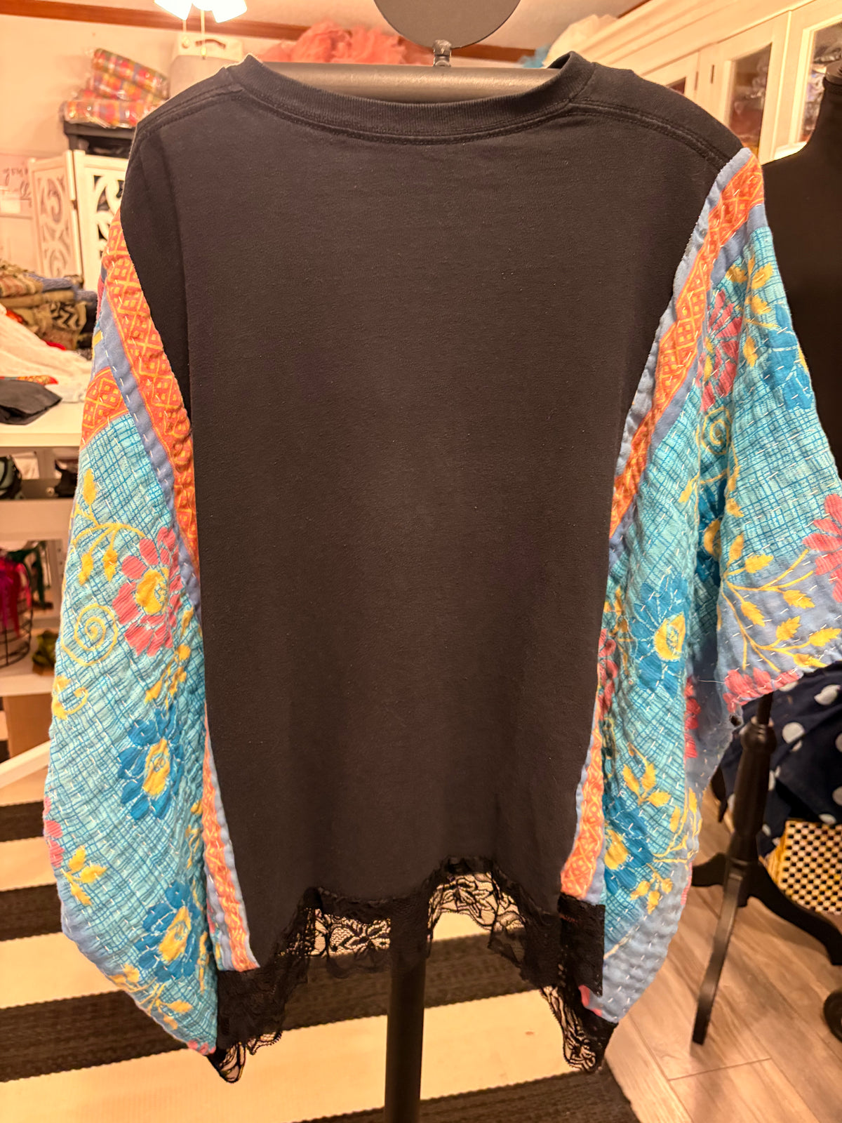 Gypsy Vintage Kantha Poncho One Size Fits a Small to XXL