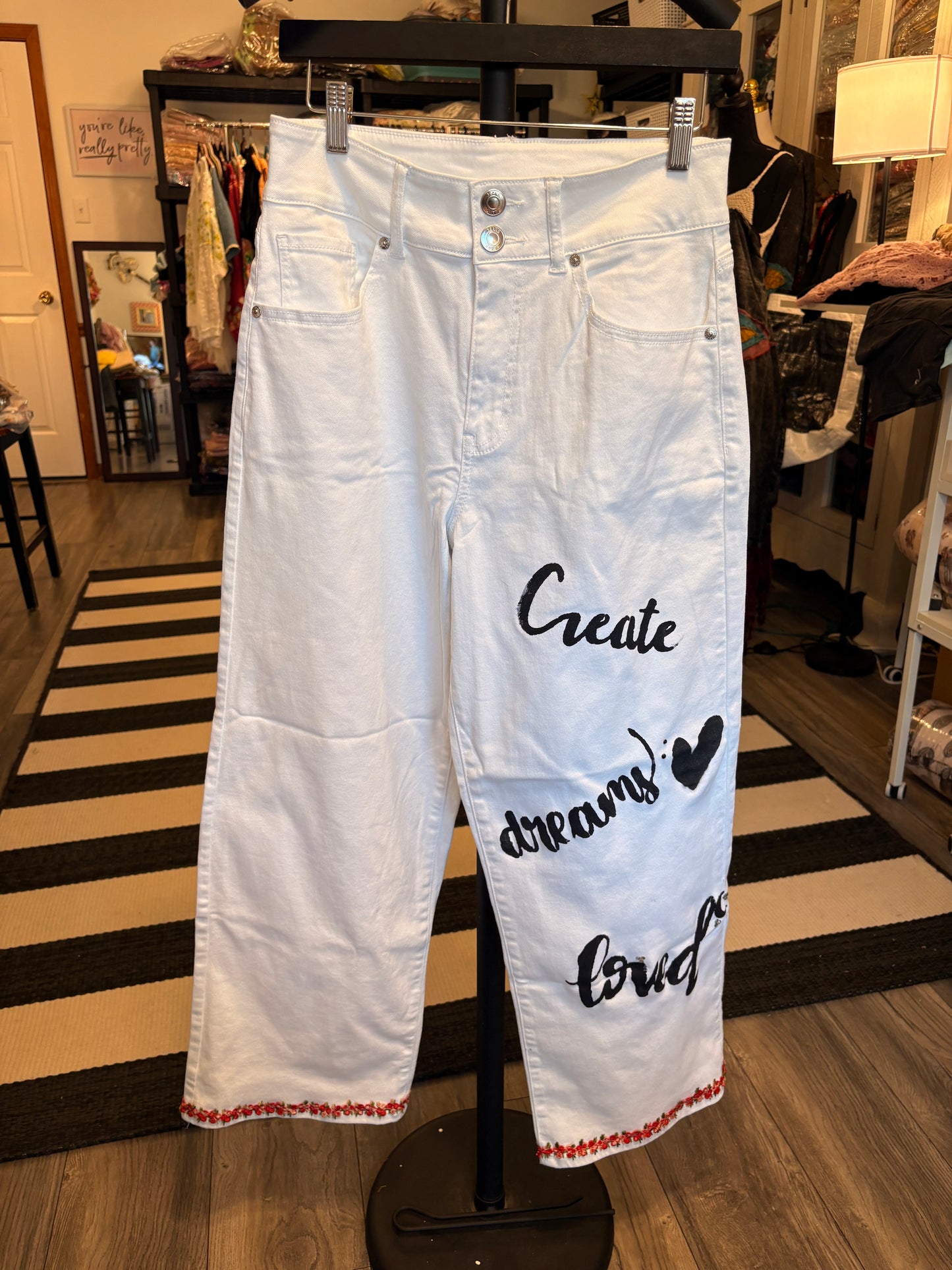 Create Love Refashioned Junk Jeans  Size 6/8