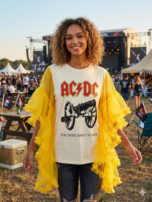 For Those About to Rock Upcycled Rockstar Poncho One Size Fits a Small to 3X