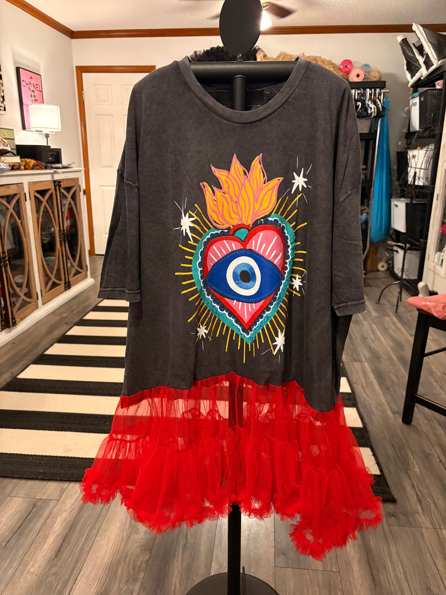 Eyeconic Upcycled Rock Princess  Top One Size Fits a Small to 3X