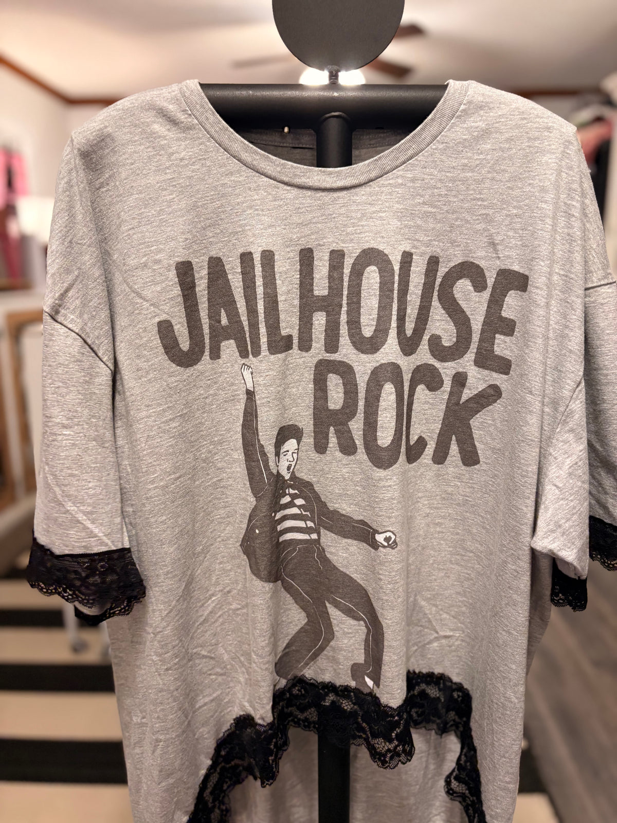 Jailhouse Rock Hi/Lo Glam Tee One Size Fits a Small to XXL
