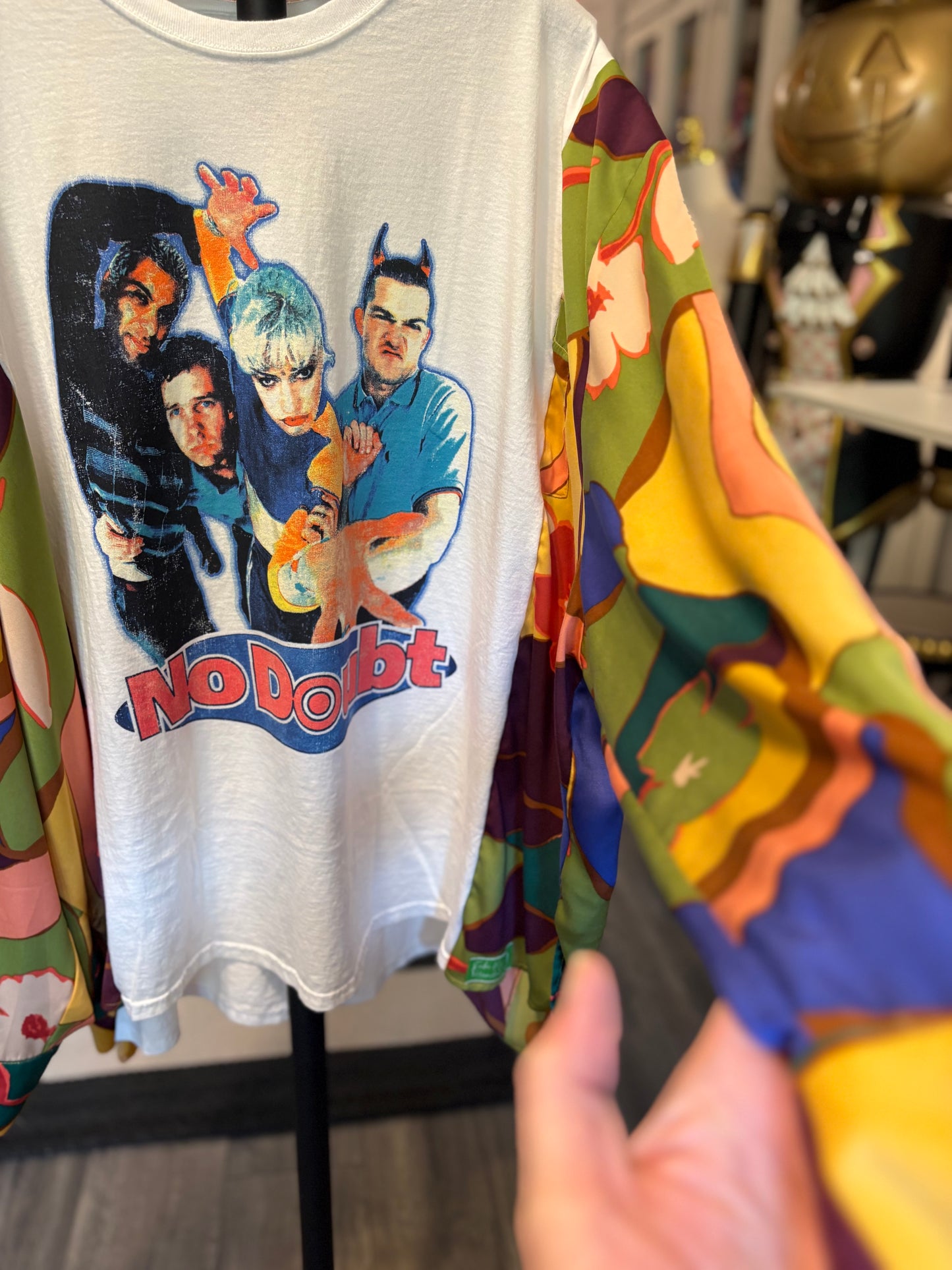 No Doubt Upcycled Drop-Sleeve Tee One Size Fits a Large to 3X