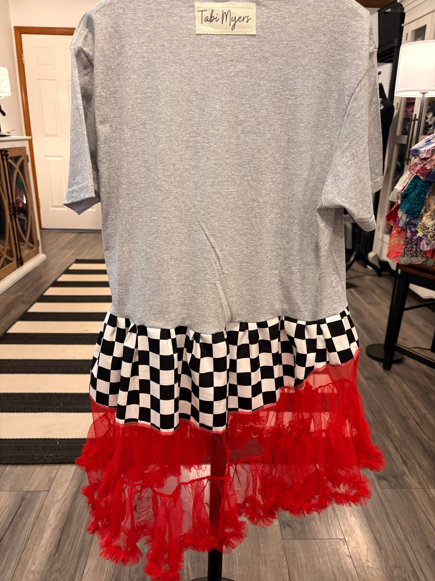 Super Hero Upcycled Rockstar Hi/Lo Top One Size Fits an XS to Medium