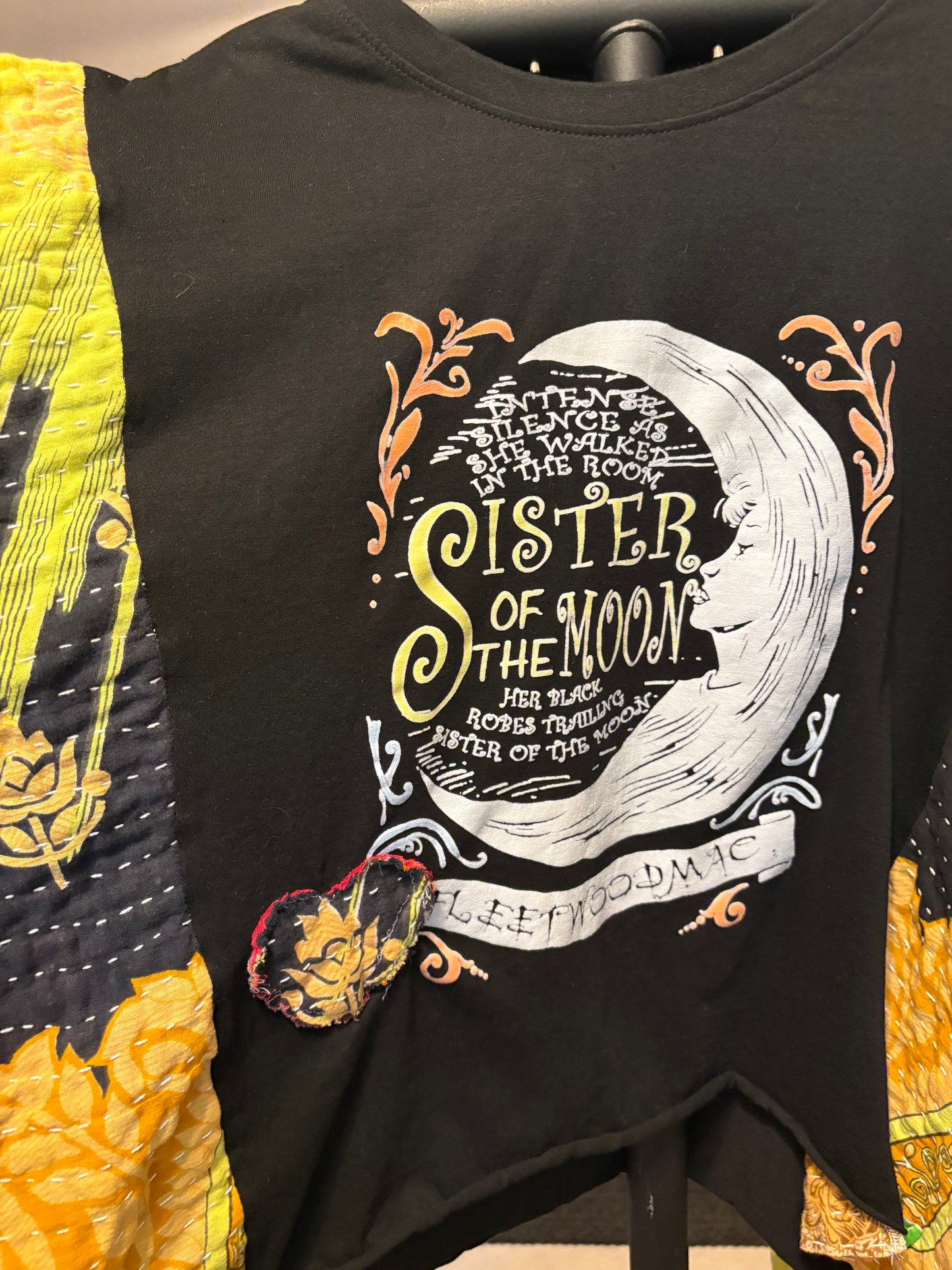 Sisters of the Moon Upcycled Vintage Kantha Poncho Tee One Size Fits a Small to XXL