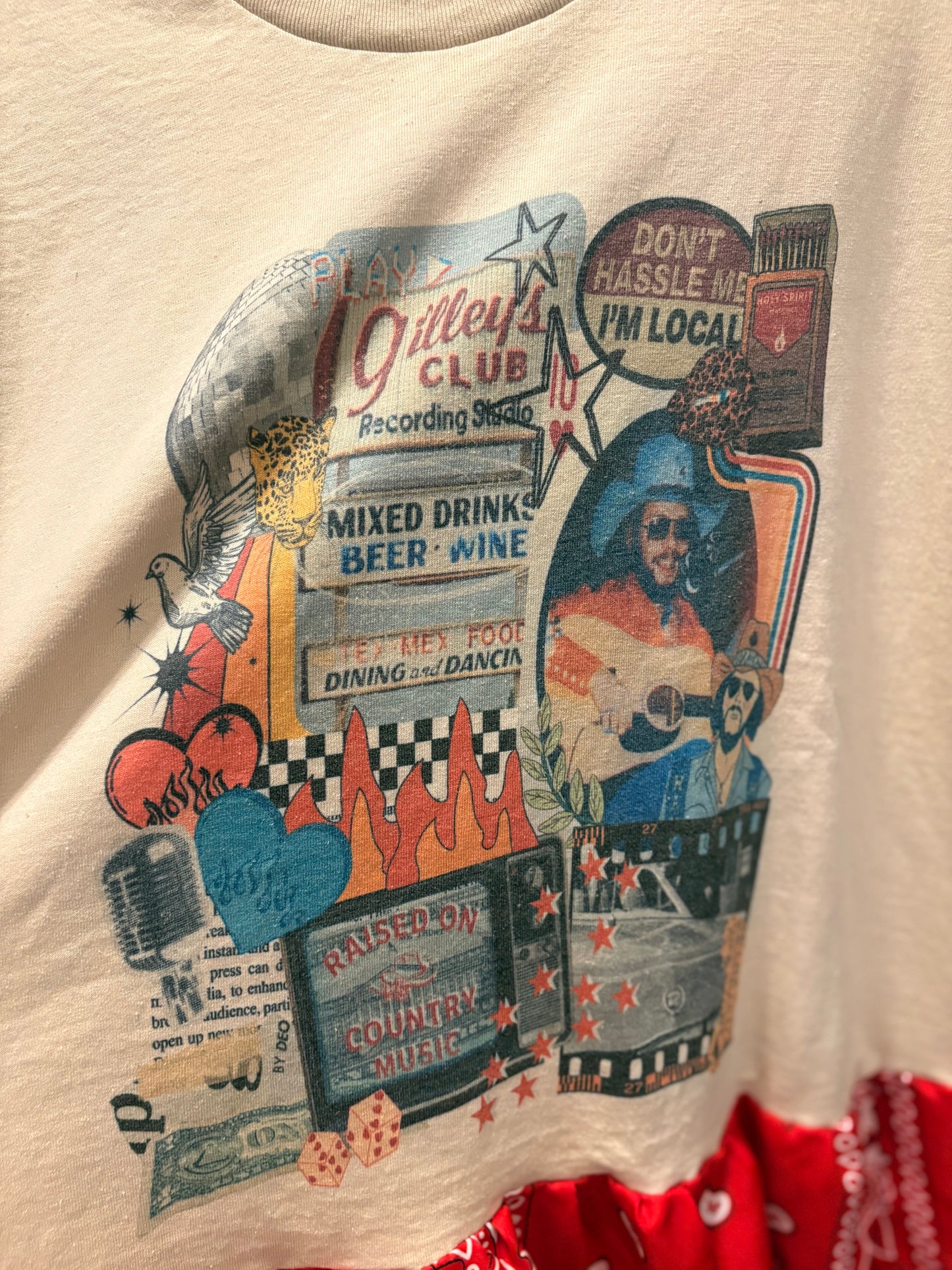 Urban Cowboy Drama Ho/Lo Bandana Tee One size fits a Small to Large 6-12