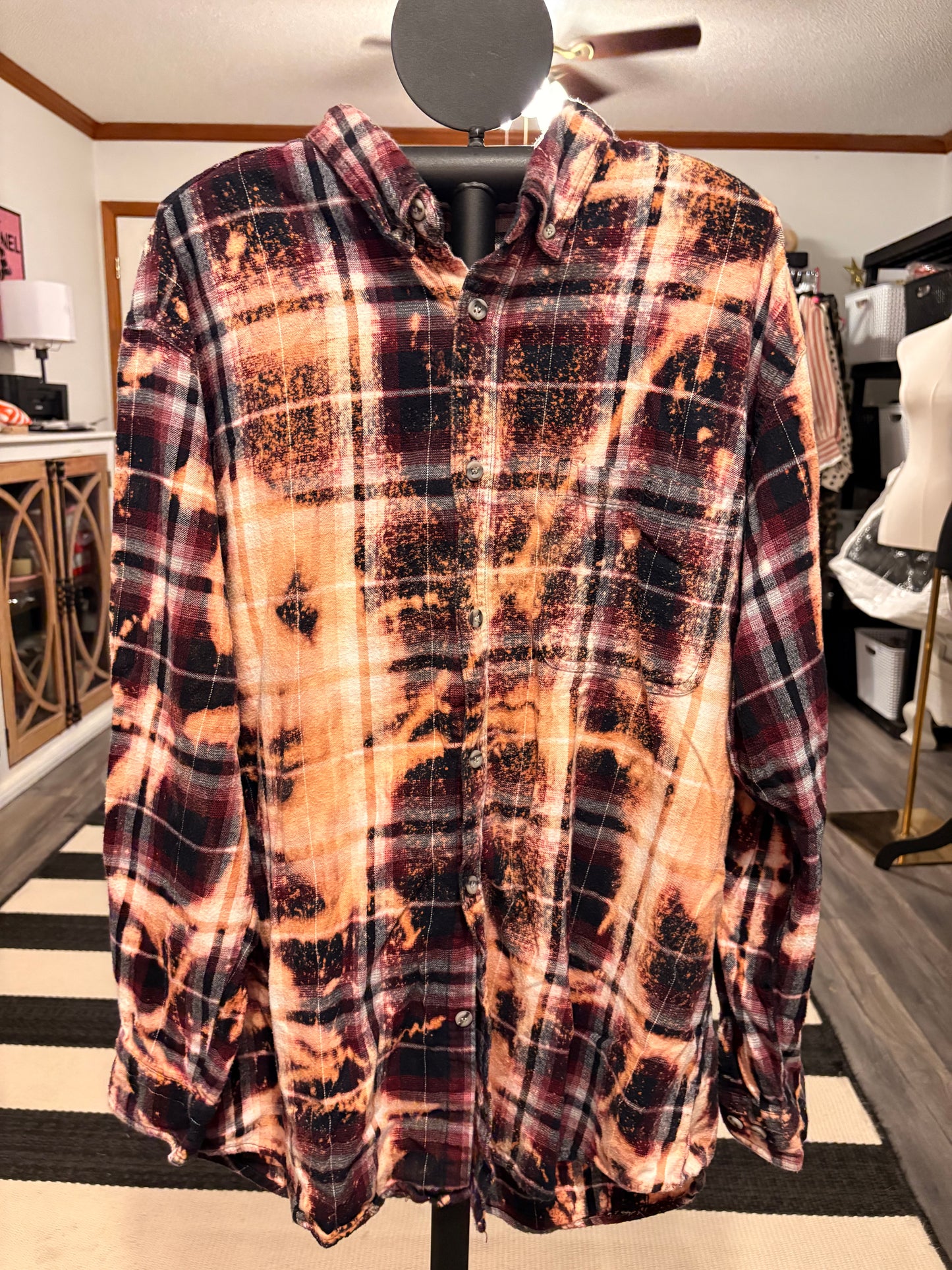 Grits and Guts Flashy Flannel with Sequin Panel Small to XL 4-16