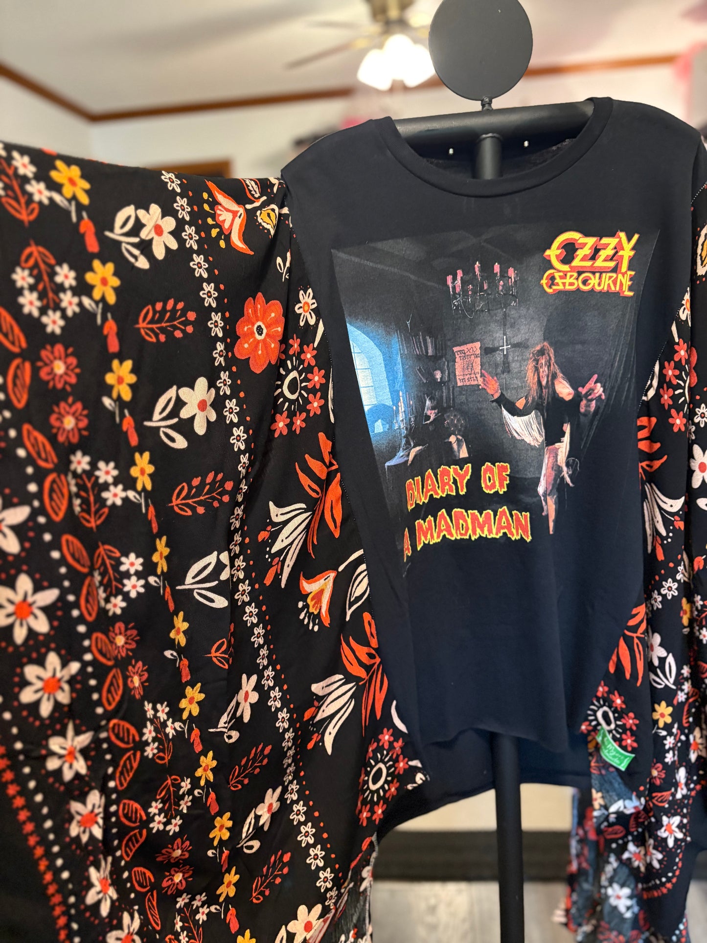 Ozzy Upcycled Tee Kimono One Size Fits a Small to XXL