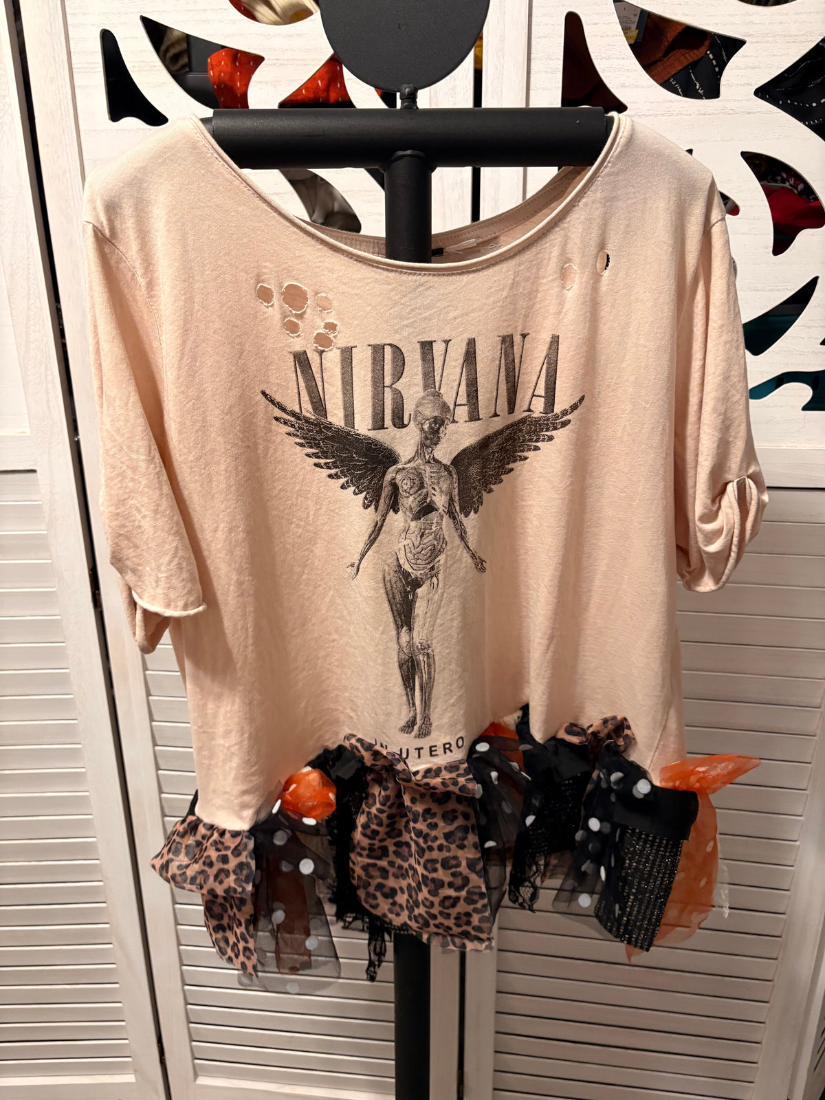 Come As You Are Glam Fringe Tee One Size Fits Small to Large