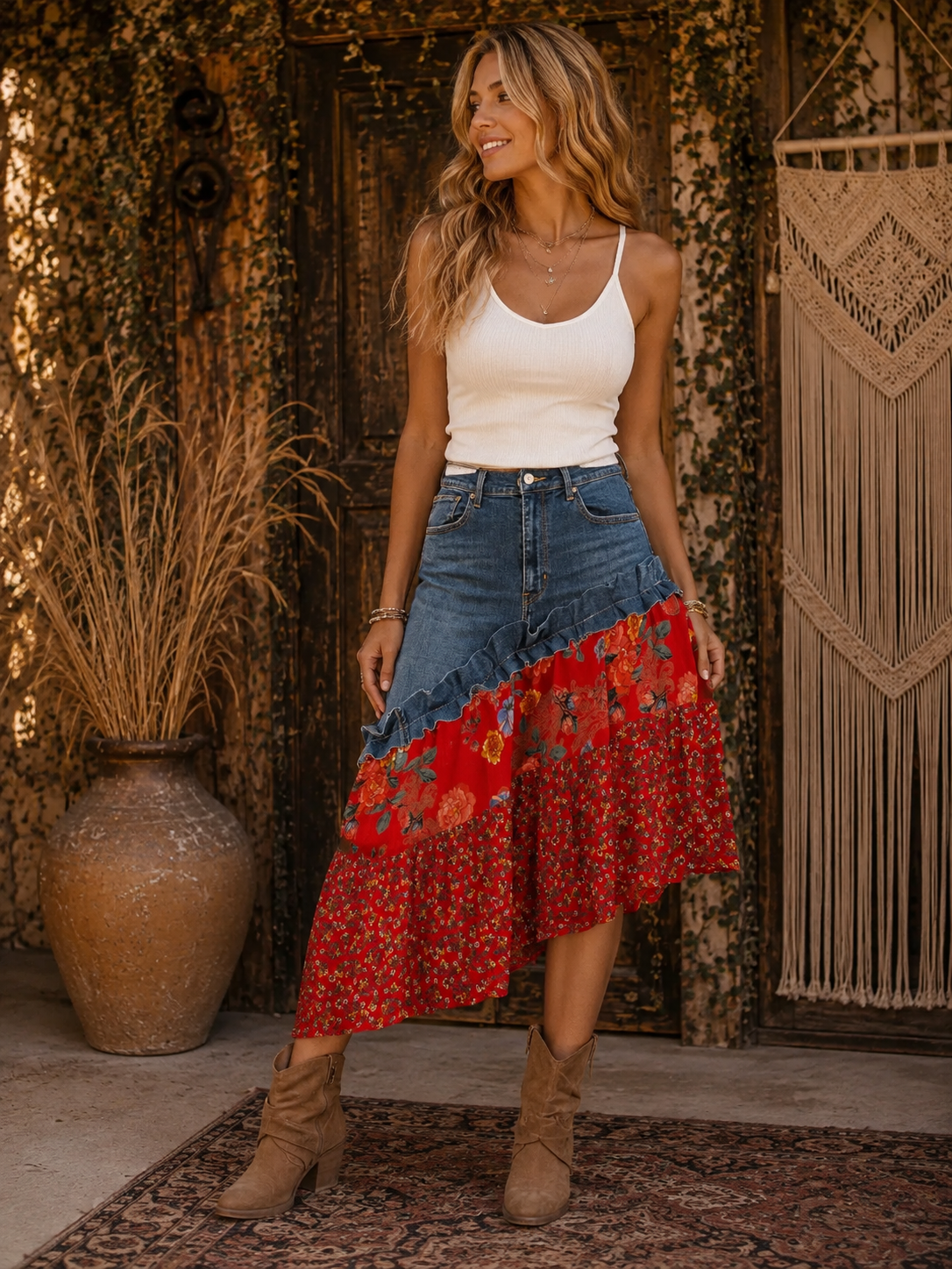 Ivy Denim Skirt Fits a Size 10/12