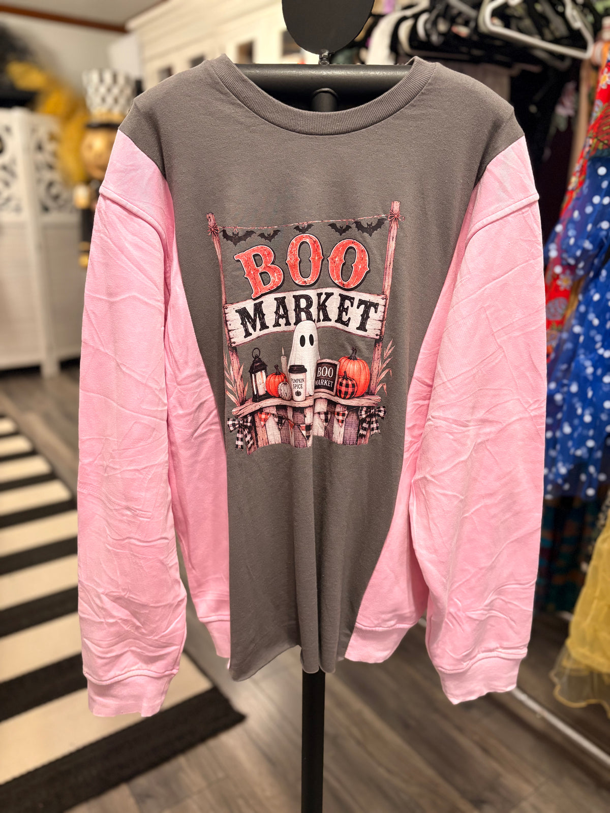 Boo Market Sweatshirt Tee One Size Fits a Small to XL