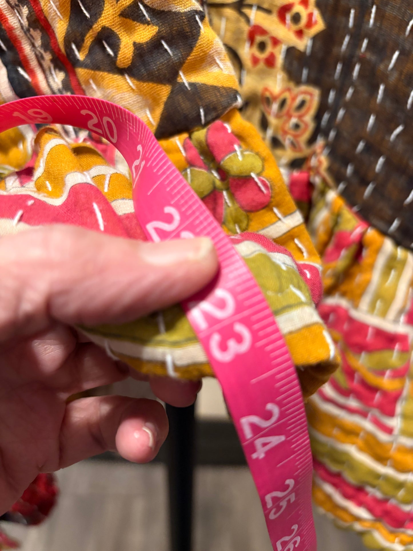 Pablo Upcycled Vintage Kantha Quilt ART Layering Top One Size Fits A Small to 3X Oversized