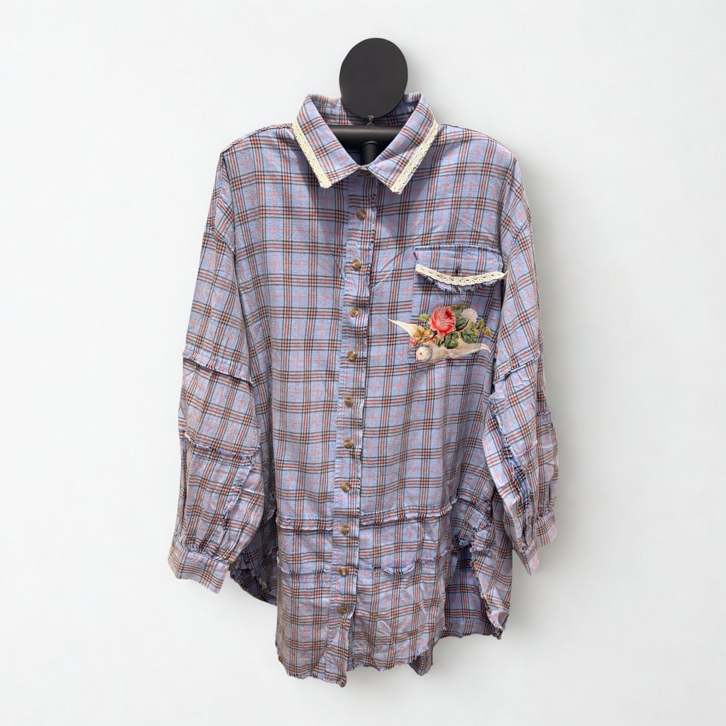 Spring Fever “Junk” Flannel Very Long Length One Size Fits a Large/XL 12-16