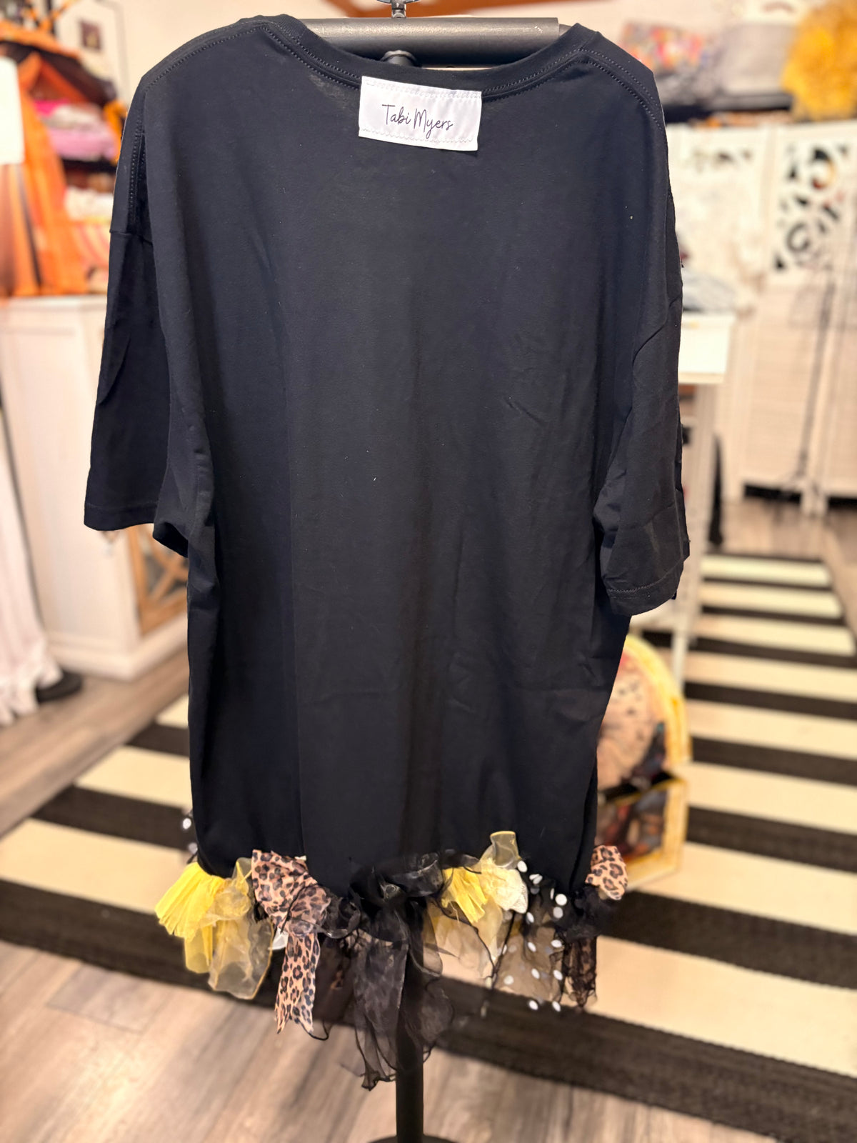 Animal Fringe Hi/Lo Tee One Size Fits Small to 2X