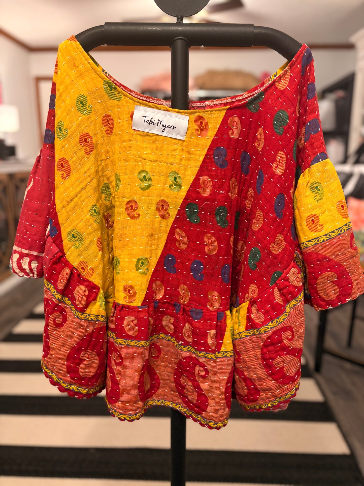 Emily Kantha Circle Top One Size Fits a Small to XXL