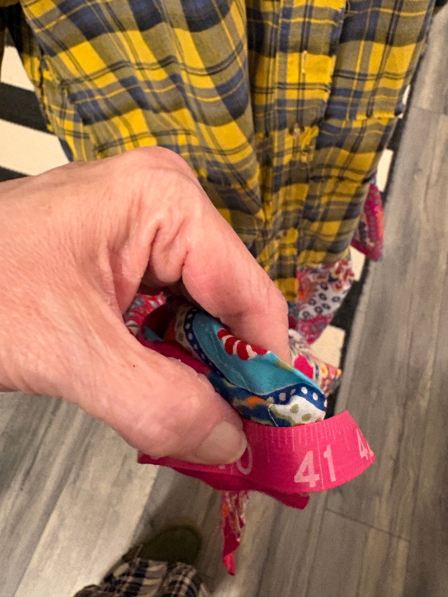 Marian Upcycled Oversized Frayed Flannel Dress One Size Fits a Small to XXL