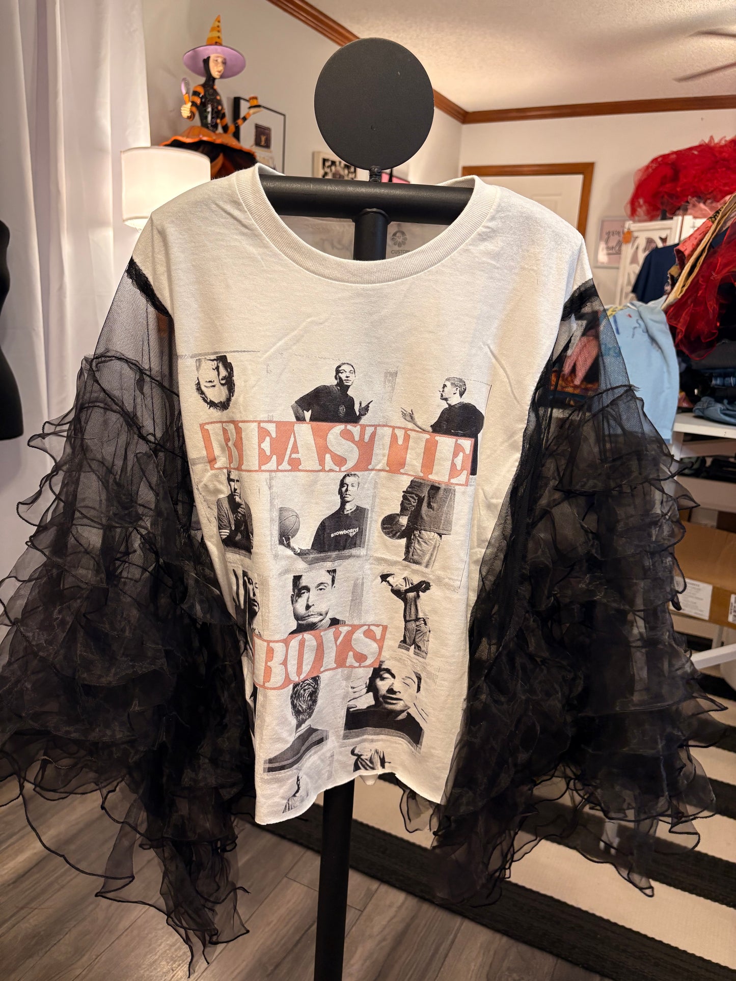 Brass Monkey Rockstar Ruffle Top One Size Fits a Small to XL