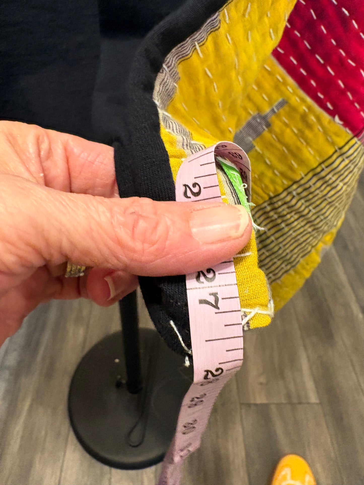 Hello Sunshine Upcycled Vintage Kantha Quilt Poncho Tee One Size Fits a Large to 3X