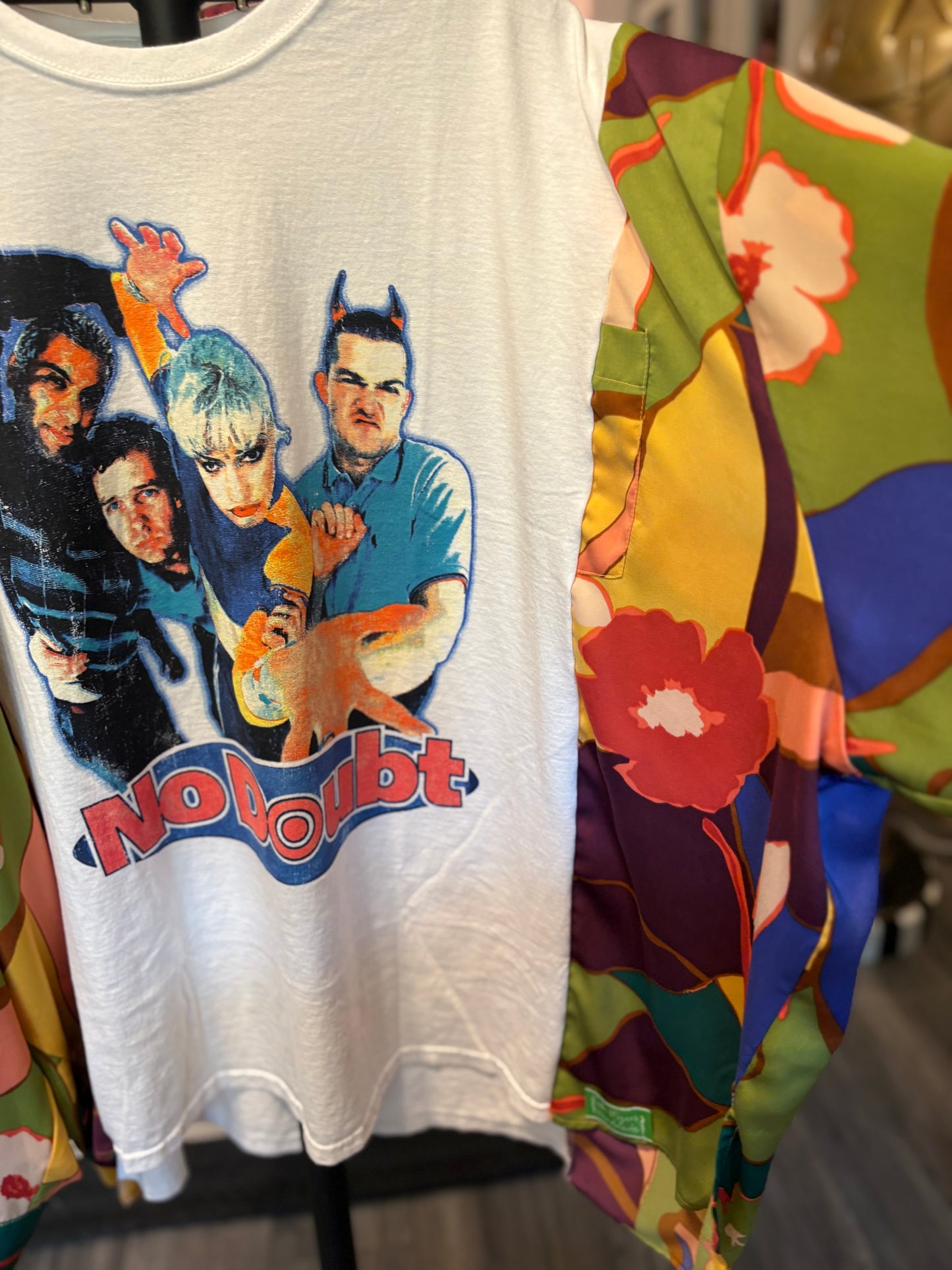 No Doubt Upcycled Drop-Sleeve Tee One Size Fits a Large to 3X