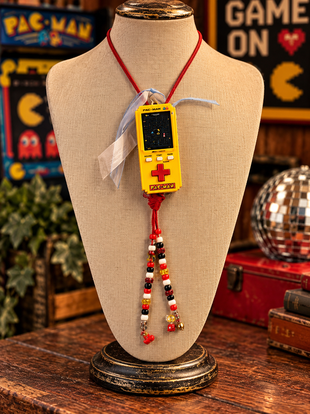 PAC Man Handmade Bolo Necklace