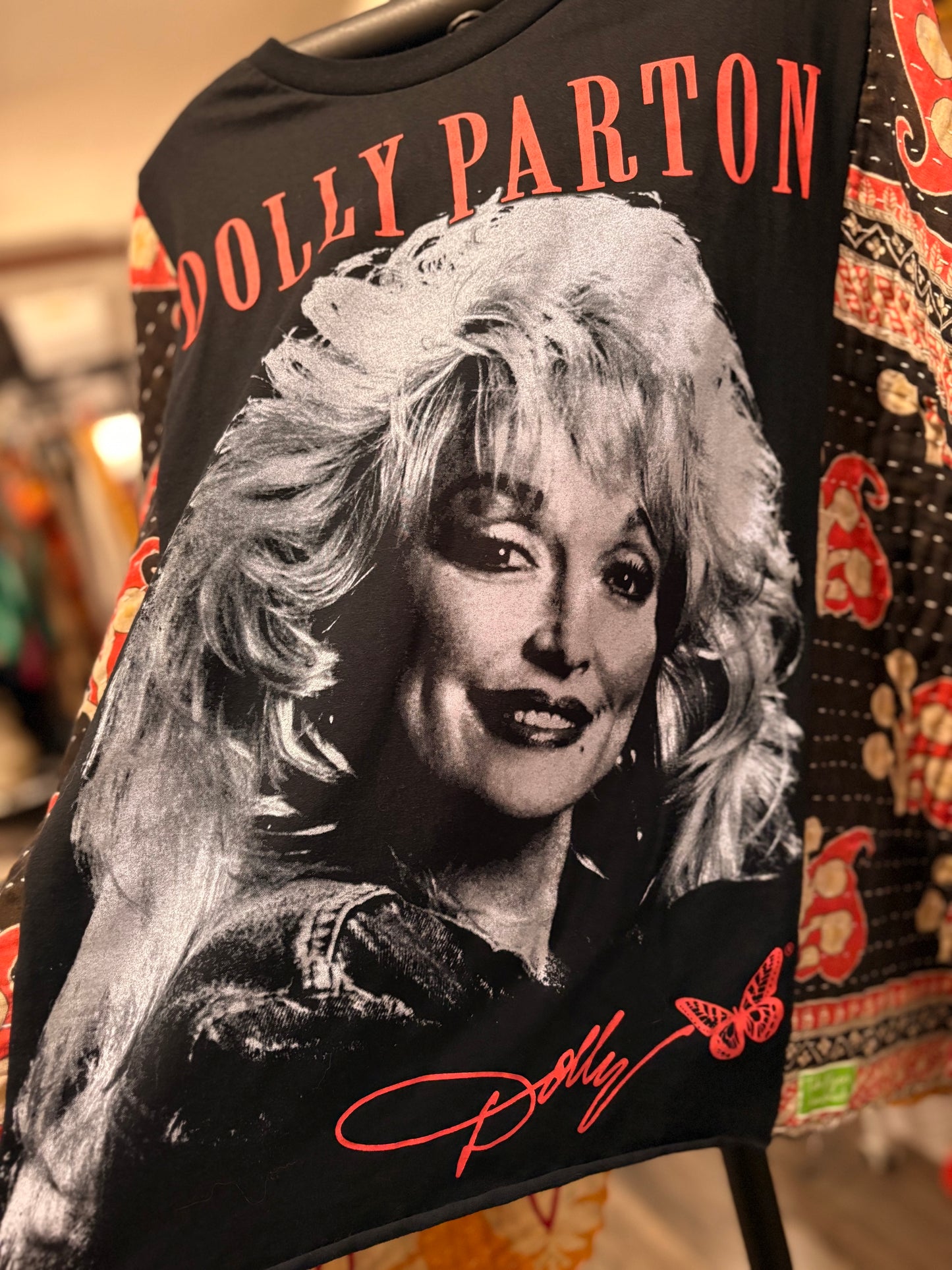 Be Like Dolly Upcycled Vintage Kantha Quilt Poncho Tee One Size Fits a Small to XXL