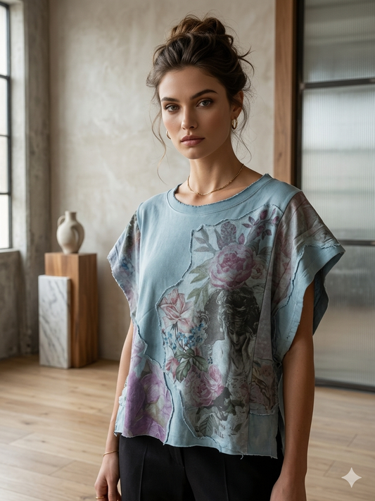 Butterfly Refashioned Poncho One Size Fits a Small to XL
