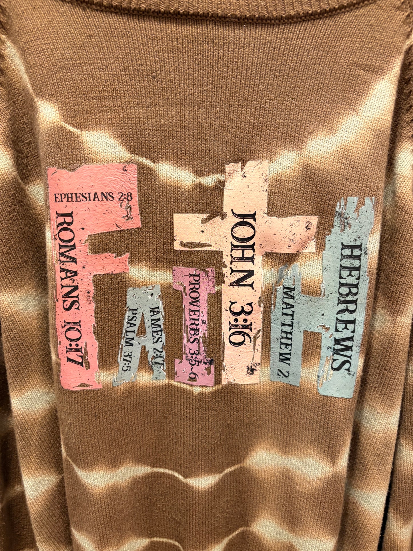 FAITH Upcycled Oversized Sweater Fits XL/2X